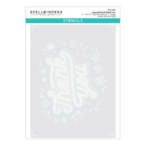 Spellbinders - Stencils - Layered Floral Thank You