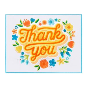 Spellbinders - Stencils - Layered Floral Thank You