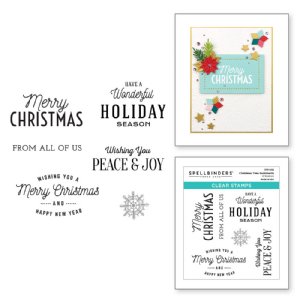 Spellbinders - Clear Stamp - Christmas Time Sentiments