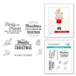 Spellbinders - Clear Stamp - Be Merry - Home for Christmas Sentiments
