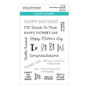 Spellbinders - Clear Stamp - Happy Dance - We All Dance Sentiments