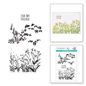 Spellbinders - Clear Stamp - Into the Wilderness - Layered Wildflowers Scene