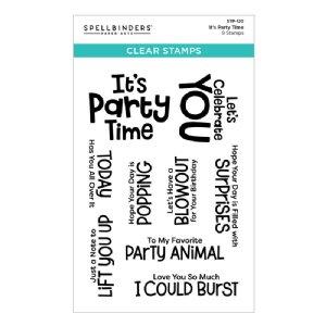 Spellbinders - Clear Stamp - Birthday Celebrations - It's Party Time