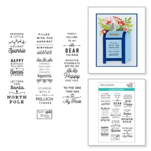 Spellbinders - Clear Stamp - Parcel & Post - Sentiments