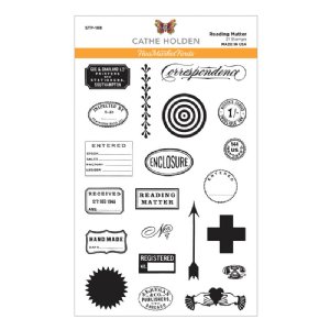 Spellbinders - Clear Stamp, Flea Market Finds - Reading Matter