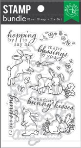 Hero Arts - Clear Stamp and Die Set - Spring Bunny
