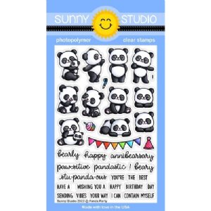 Sunny Stamp Studio - Clear Stamp - Panda Party