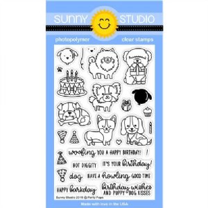 Sunny Stamp Studio - Clear Stamp - Party Pups