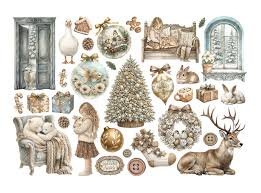 Stamperia - Ephemera - White Christmas