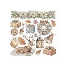 Stamperia - Rub On Kit - White Christmas