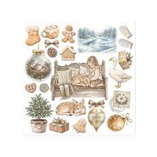 Stamperia - Rub On Kit - White Christmas