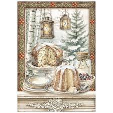 Stamperia - Mini Rice Paper - White Christmas