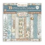Stamperia - 12X12 Maxi Backgrounds Selection - White Christmas