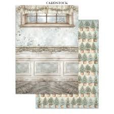Stamperia - Junk Journal Backgrounds, Stickers, Cut Outs - White Christmas
