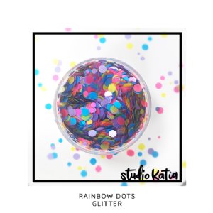 Studio Katia - Embellishments - RAINBOW DOTS GLITTER