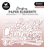 Studio Light - Paper Elements Sentiments - Christmas & Winter Rose Gold