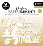 Studio Light - Paper Elements Sentiments - Christmas & Winter Gold Classic