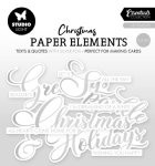 Studio Light - Paper Elements Sentiments - Christmas & Winter Silver 