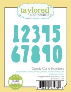 Taylored Expressions - Dies - Candy Cane Numbers