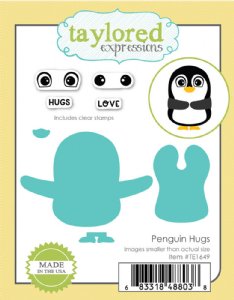 Taylored Expressions - Clear Stamp & Die Combo - Penguin Hugs