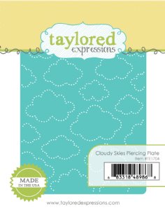 Taylored Expressions - Dies - Cloudy Skies Piercing Plate