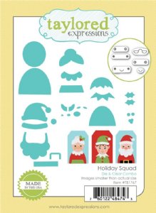 Taylored Expressions - Die & Clear Stamp Combo - Holiday Squad