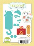 Taylored Expressions - Die & Clear Stamp Combo - I'm a Hugger - Cat