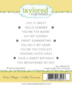 Taylored Expressions - Cling Stamp - Mini Strips - Hello Summer