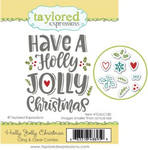 Taylored Expressions - Cling & Clear Stamp Combo - Holly Jolly Christmas