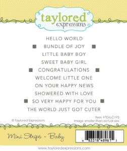 Taylored Expressions - Cling Stamp - Mini Strips - Baby