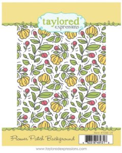 Taylored Expressions - Cling Stamp - Flower Patch Background