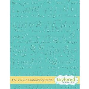 Taylored Expressions - Embossing Folder - Sheet Music