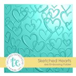 Taylored Expressions - Embossing Folder - Sketched Hearts