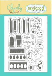 Taylored Expressions - Clear Stamps - Craftiness is Happiness
