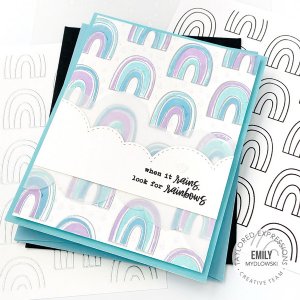 Taylored Expressions - Cling & Clear Stamp Combo - Chasing Rainbows