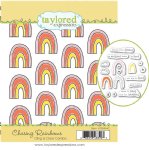 Taylored Expressions - Cling & Clear Stamp Combo - Chasing Rainbows