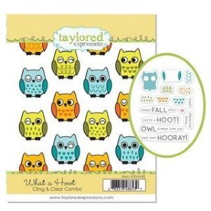 Taylored Expressions - Cling & Clear Stamp Combo - What a Hoot