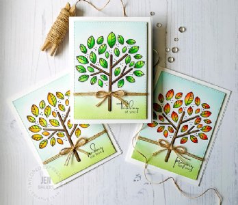 Taylored Expressions - Stamp & Stencil Combo - Modern Tree