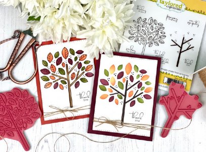 Taylored Expressions - Stamp & Stencil Combo - Modern Tree