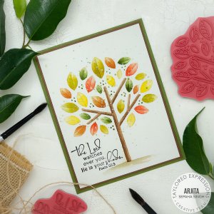 Taylored Expressions - Stamp & Stencil Combo - Modern Tree