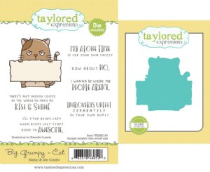 Taylored Expressions - Stamp & Die Combo - Big Grumpy Cat