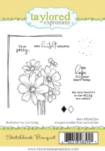 Taylored Expressions - Cling Stamp - Sketchbook Bouquet