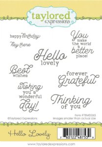 Taylored Expressions - Cling Stamp - Hello Lovely