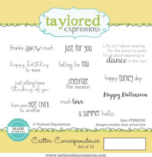 Taylored Expressions - Stamp Set - Critter Correspondence