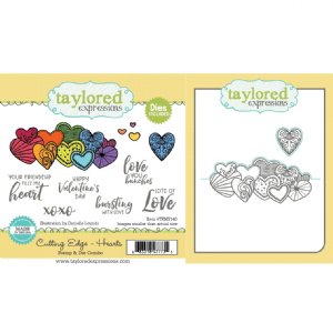 Taylored Expressions - Stamp & Die Combo - Cutting Edge-Hearts