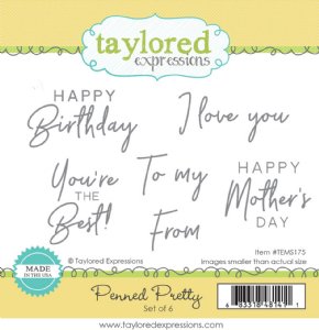 Taylored Expressions - Cling Stamp - Penned Pretty