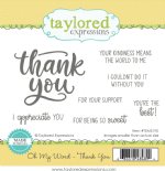 Taylored Expressions - Cling Stamp - Oh My Word - Thank You