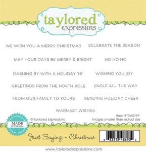Taylored Expressions - Cling Stamp - Just Saying Christmas