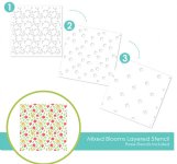 Taylored Expressions - Layering Stencil - Mixed Blooms