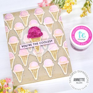 Taylored Expressions - Stencil & Clear Stamp Combo - Sweet Scoops